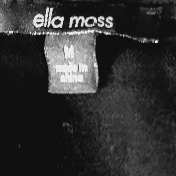Ella Moss Black 3/4 Sleeve Embellished Top in Size Medium - Picture 4 of 5